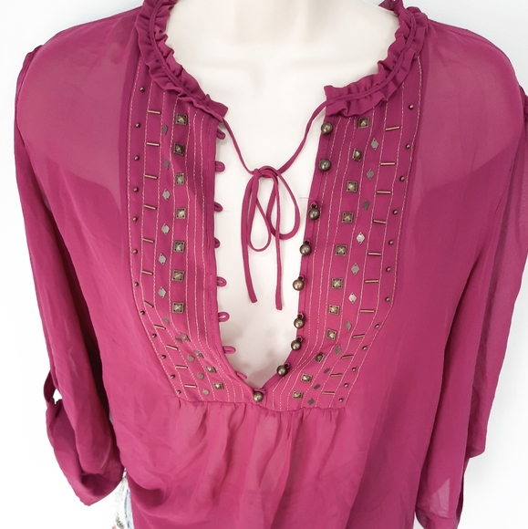 New York & Company Silk Tunic Top Blouse NWT - Picture 8 of 17